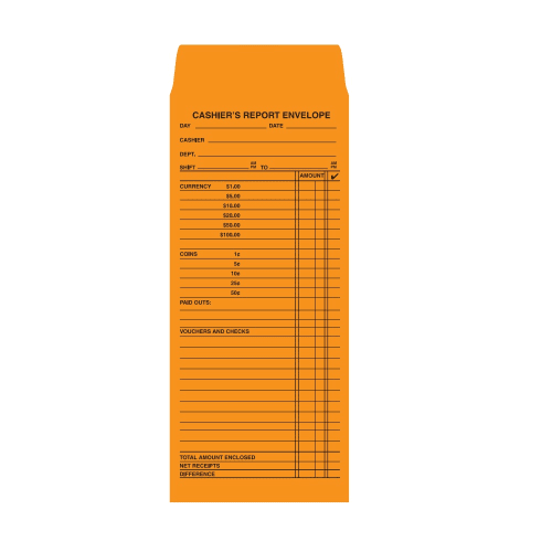 Cashier Deposit Envelope